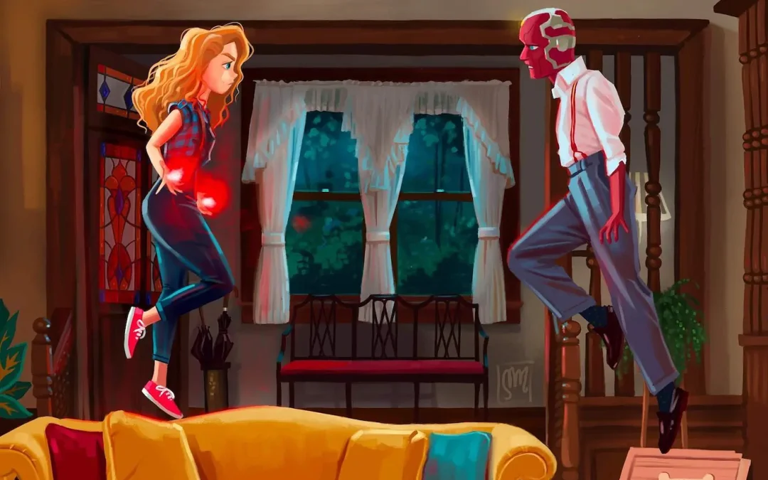 A little late but here’s my fanart of that Wandavision Scene