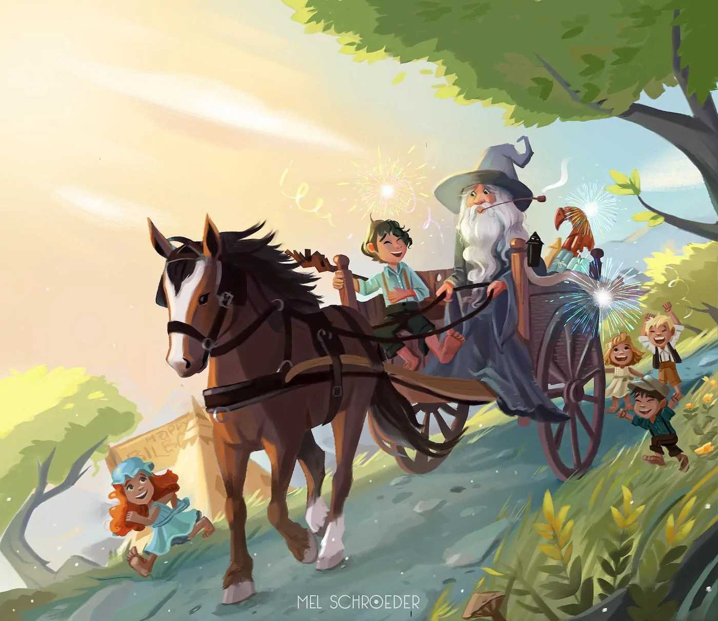 Gandalf arrives at the Shire